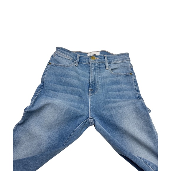 Frame Le High Skinny Jeans Light Wash Europa Stretch Denim Size 25 - Picture 10 of 13